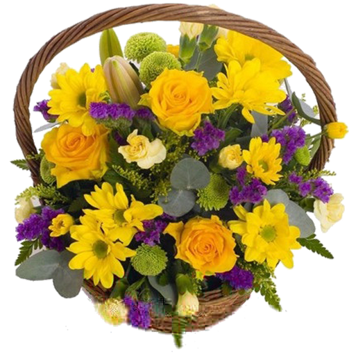 A basket of flowers on the holiday