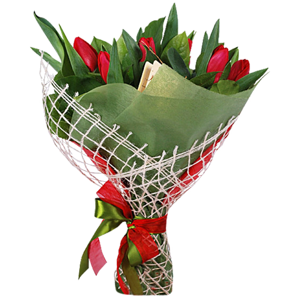 Букет из тюльпанов "Райское наслаждение", Bouquet of tulips in "Paradise"