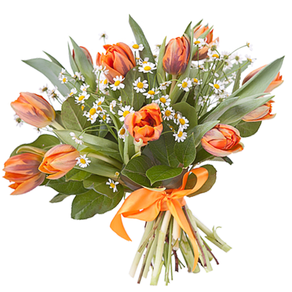 Букет из тюльпанов "Радужный", Bouquet of tulips "Rainbow"
