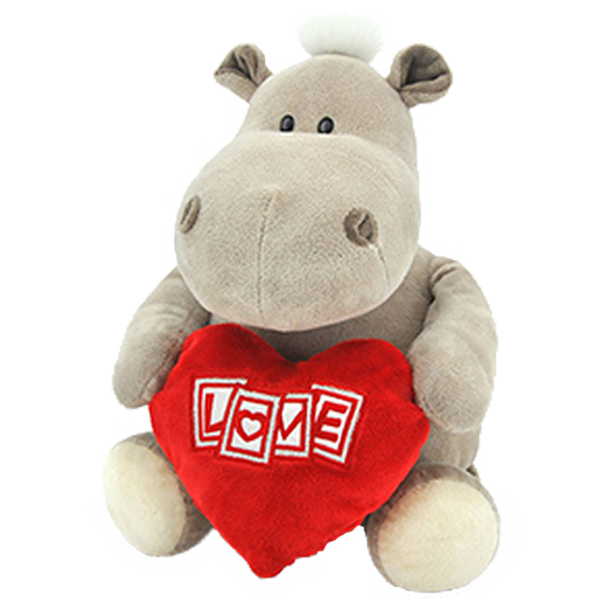 Hippo boy with a heart