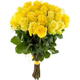 Букет из 23 желтых роз