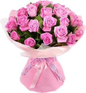 Букет из 29 розовых роз в упаковке 