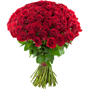Букет из 75 красных роз
