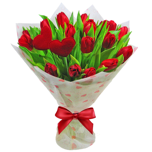 Букет из 17 тюльпанов, Bouquet of 17 tulips