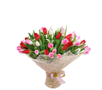 Букет из тюльпанов "Нежный поцелуй", Bouquet of tulips "Gentle kiss"