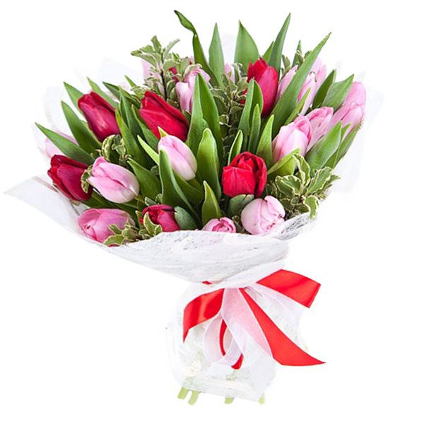 Букет из тюльпанов "Прекрасный вечер", Bouquet of tulips "Lovely evening"