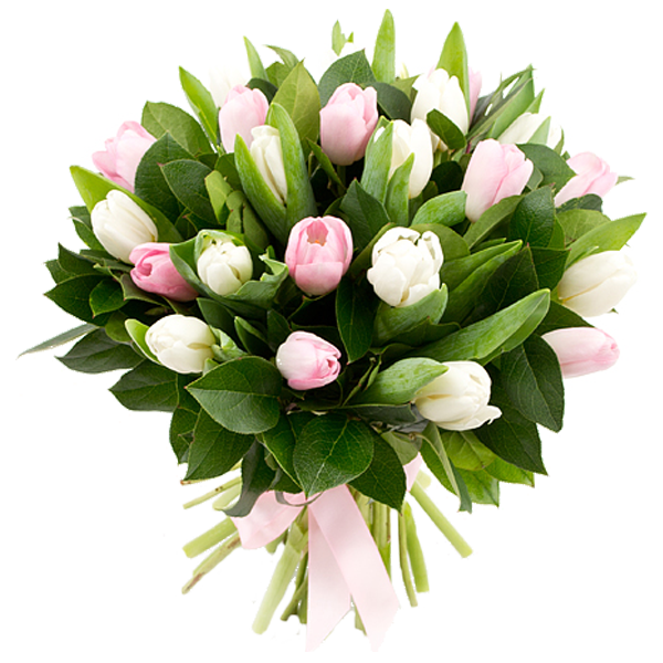 Букет из тюльпанов "Утренняя свежесть", Bouquet of tulips "Morning freshness"