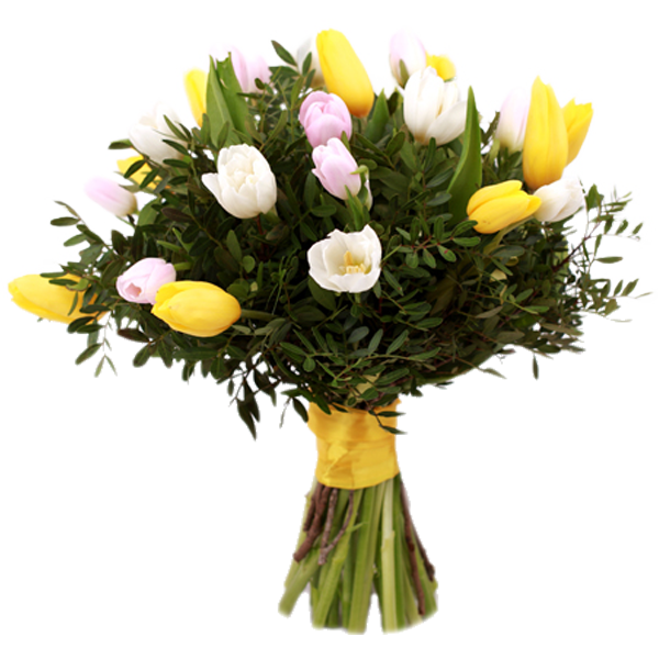 Букет из тюльпанов "Весенний", Bouquet of tulips "Spring"