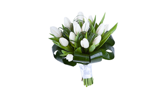 Букет из тюльпанов "Белоснежный", Bouquet of tulips "White"