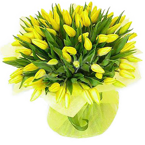 Букет из тюльпанов "Жёлтые тюльпаны", Bouquet of tulips "Yellow tulips"