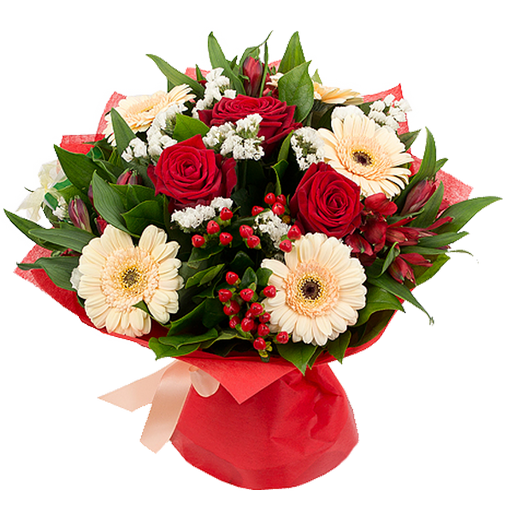 Букет с герберой Яркое настроение, Bouquet with gerberas Bright mood