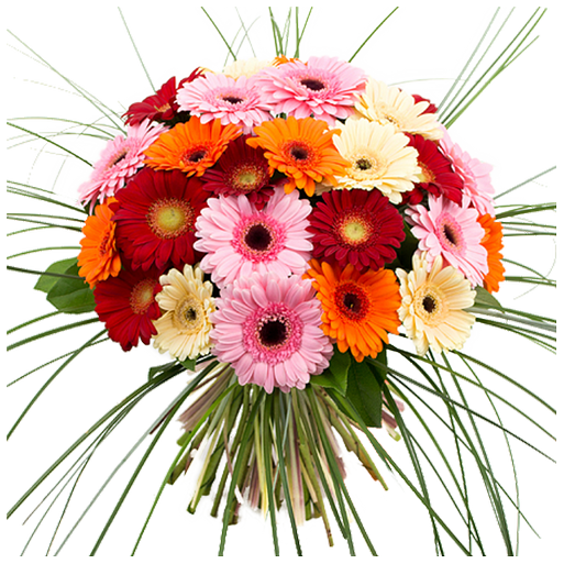 Букет с герберой Краски лета, Bouquet with gerberas colors of summer