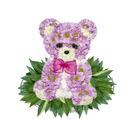 Мишки из цветов, Bears with flowers