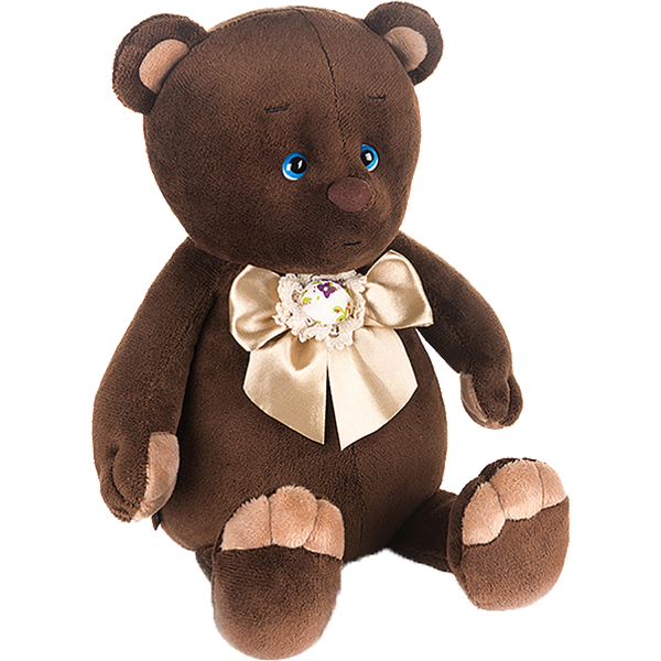 Bear with a beige bow