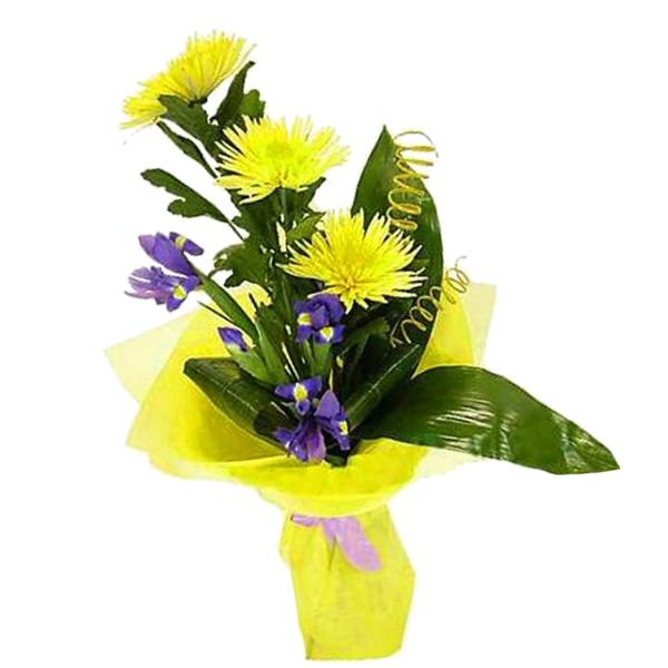 Букет с хризантемой "Солнечный лучик", bouquet with chrysanthemum sunbeam