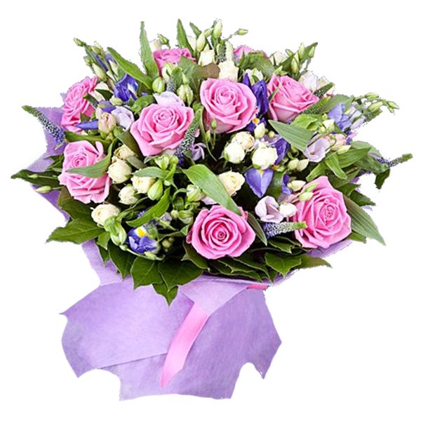 Букет с Ирисами "Фиолетовый рай", a bouquet of purple irises Paradise