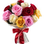 a bouquet of thirteen roses
