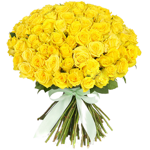 Букет из 75 желтых роз